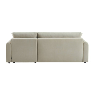 Canapé d'angle réversible, convertible, 3 places tissu avec coffre BERLIN