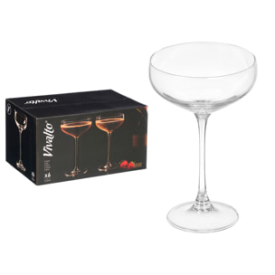 Confezione da 6 flute da champagne vintage 315ml