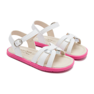 Sandalias Abiertas de Niña Respetuosas Goflex con Detalles en Rosa