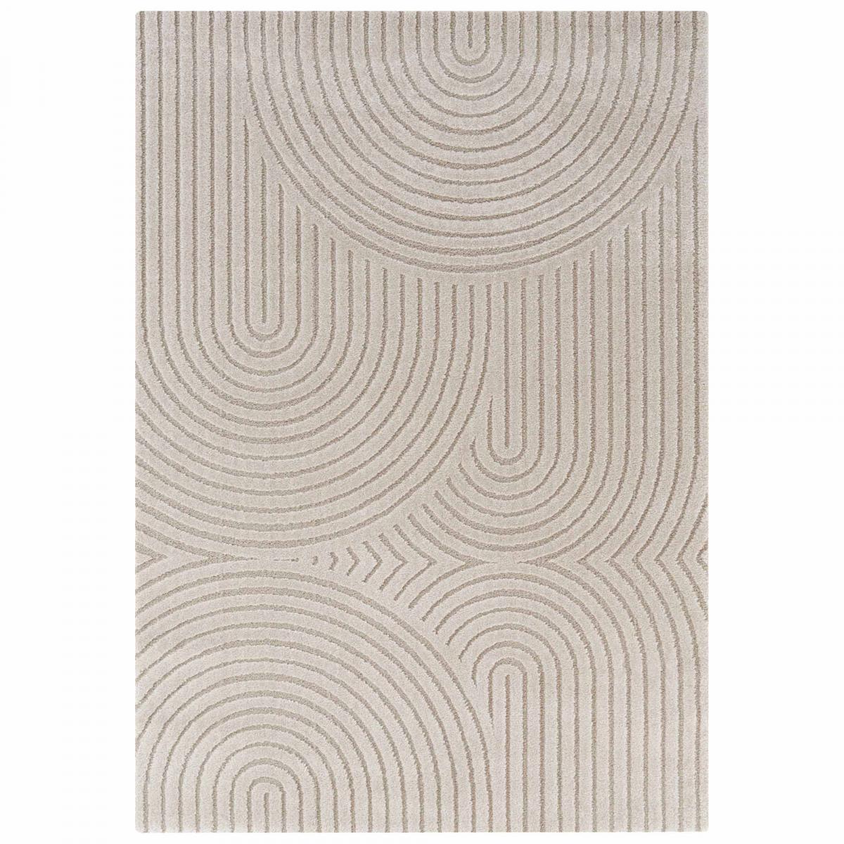 Tapis salon, motif géométrique, texture relief, LYM 1 chaleureux
