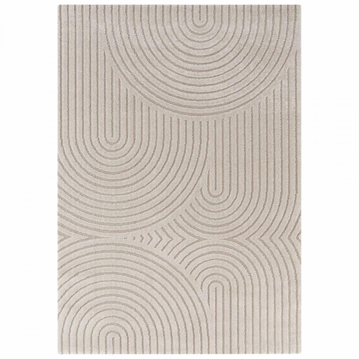 Tapis salon, motif géométrique, texture relief, LYM 1 chaleureux