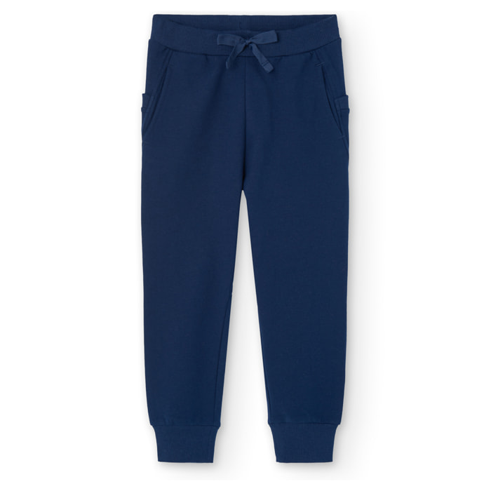 Pantalón felpa elástica de niña -BCI