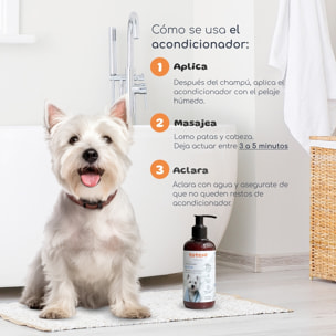 TOTEM NATURALS | Acondicionador natural perros 250ml Suavidad e hidratación - Acondicionador Natural Perros aceite almendras dulces, fórmula nutritiva y respetuosa pelaje brillante