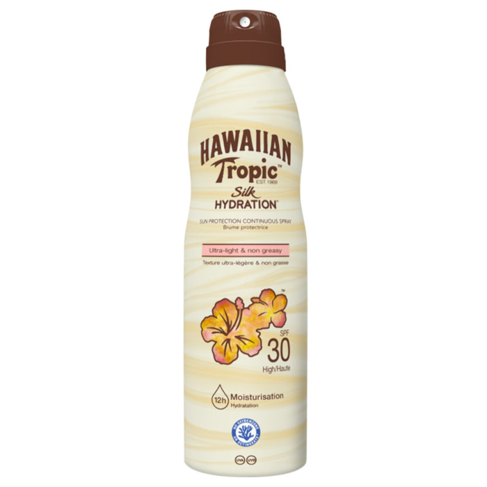 Pack de 2 - Hawaiian Tropic - Brume protectrice hydratante & légère SPF 30 – 177 ml