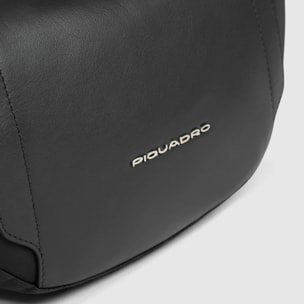 Piquadro Marsupio in tessuto riciclato e pelle, schermato con protezione RFID