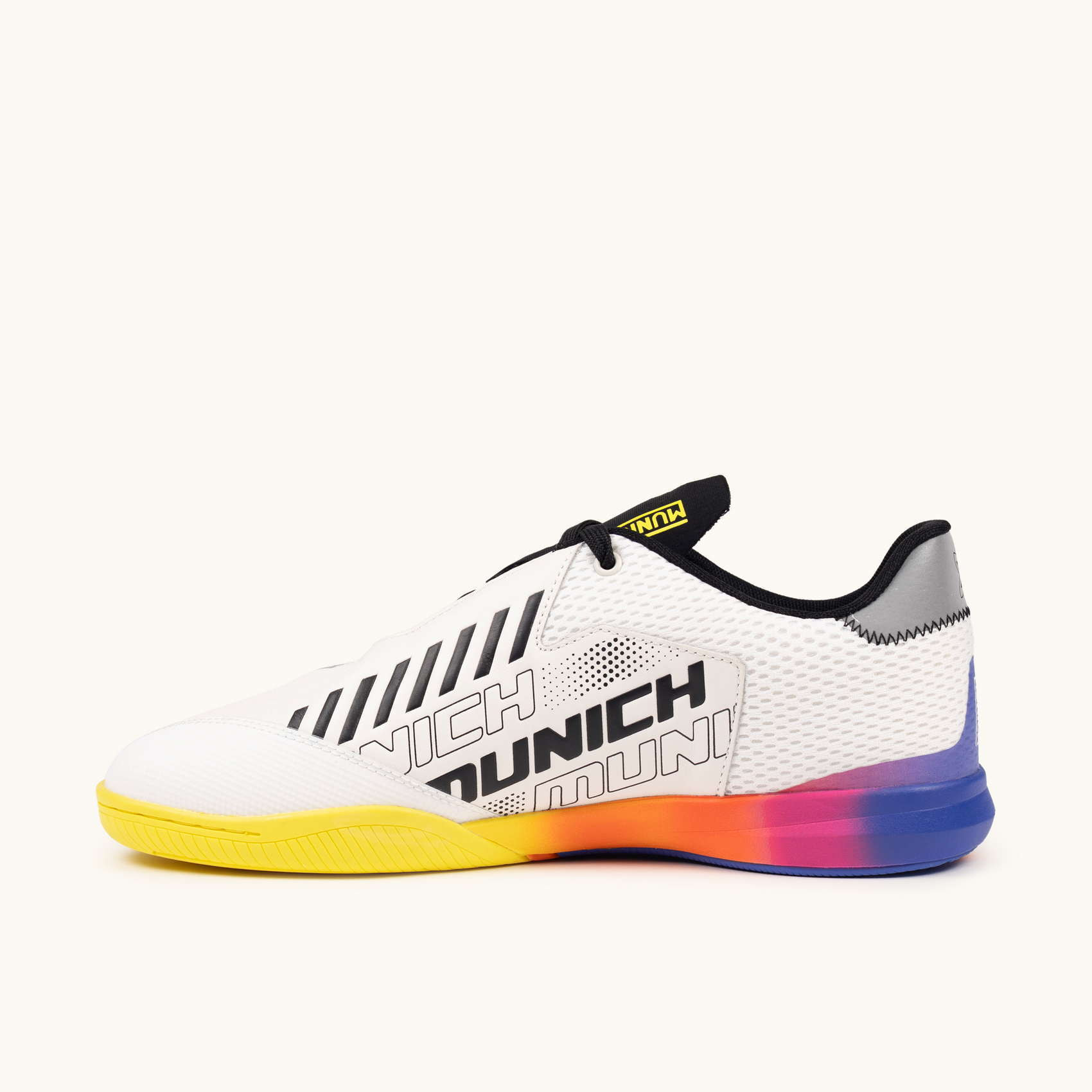 MUNICH RONDO 21 Zapatillas de Fútbol Sala Diseño Futurista Blanco y Multicolor
