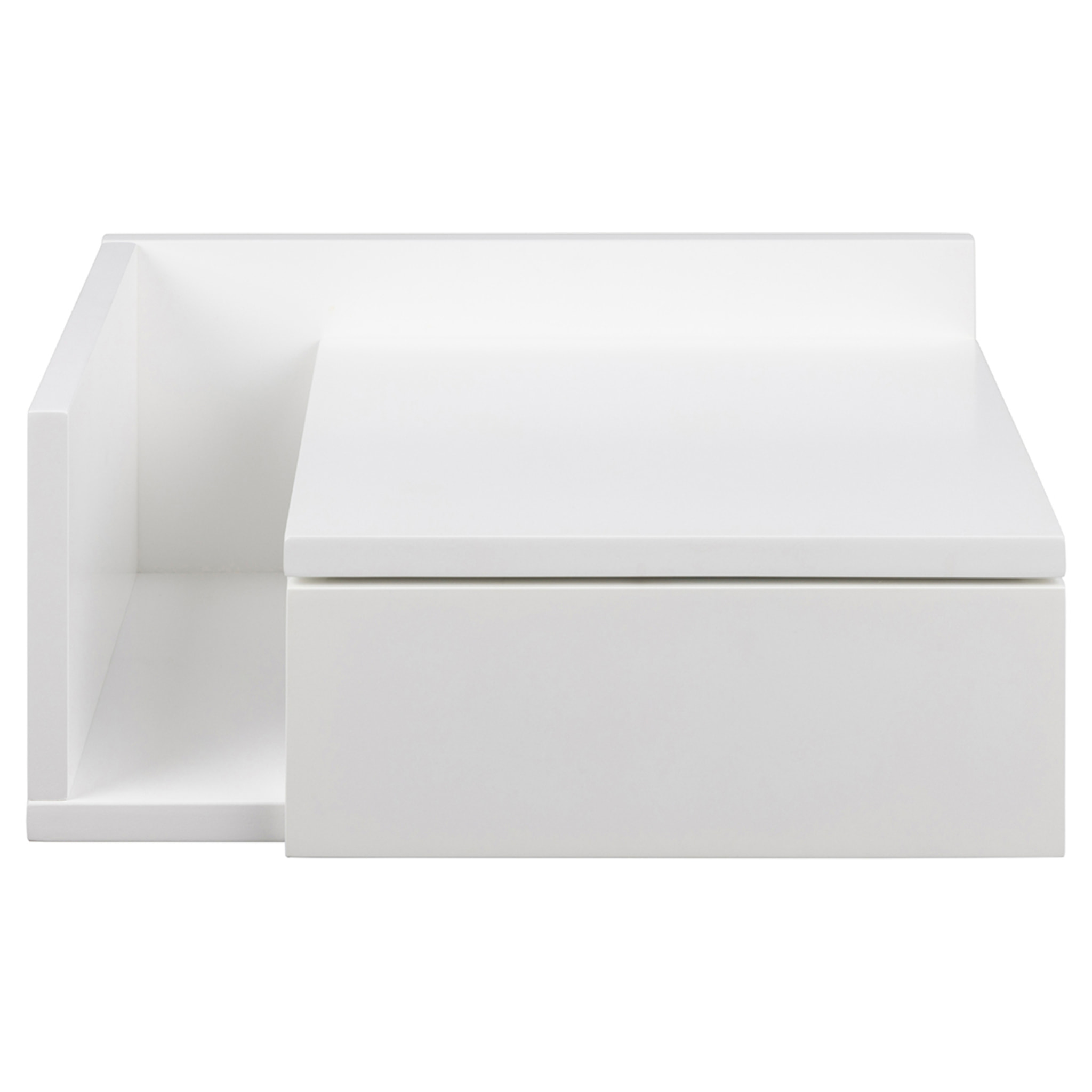 Table de chevet murale blanche avec tiroir NASTY