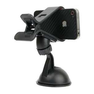 DAM Supporto da Auto a Ventosa con Morsetto Universale 10x7x12 Cm. Colore nero