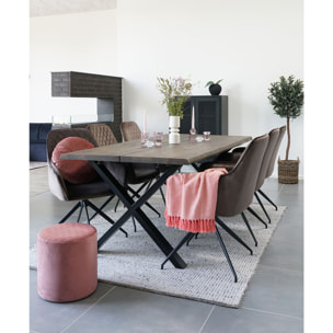 Armadio Melbourne in acciaio nero con 2 ante a rete, 80×40×120 cm