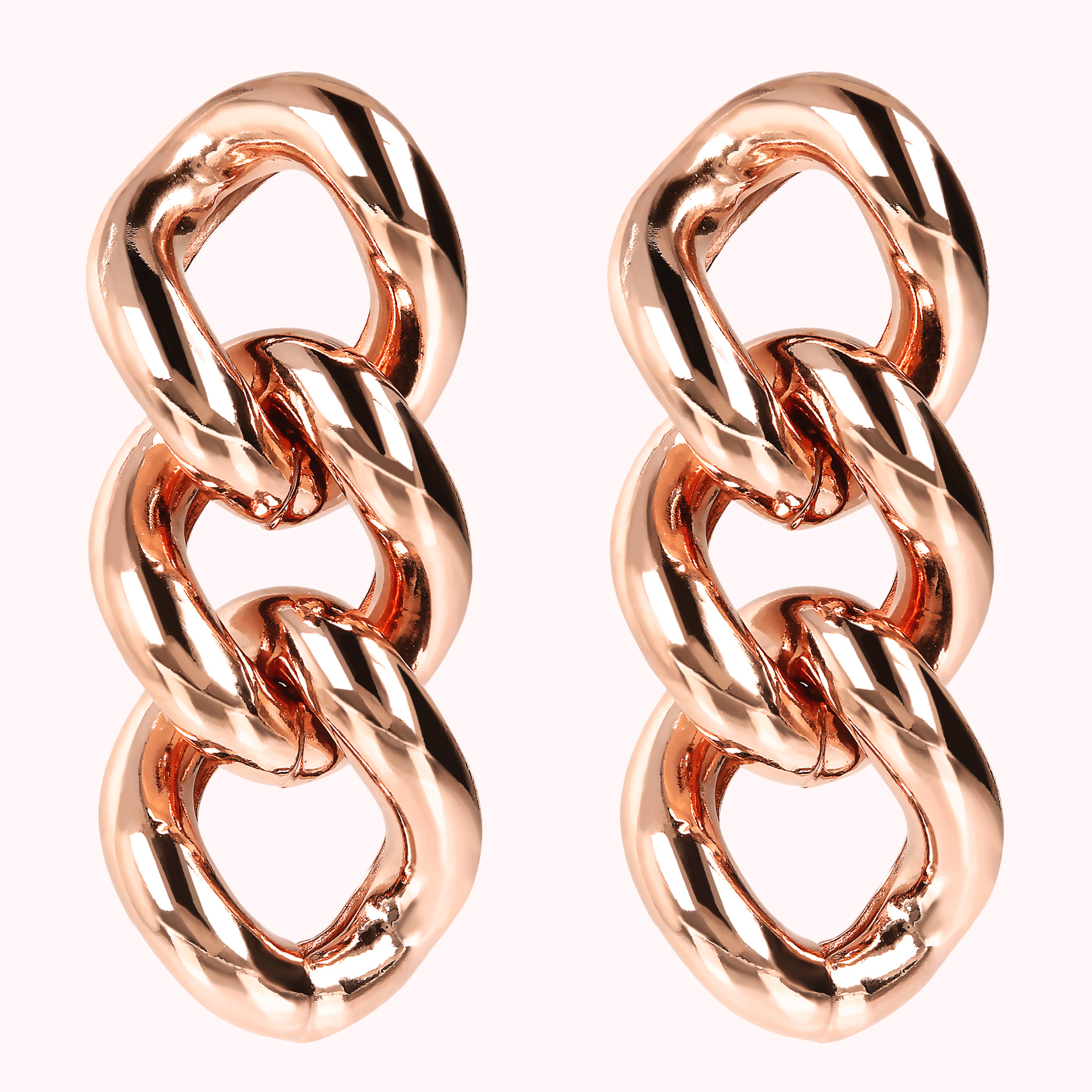 Orecchini Pendenti Catena Grumetta