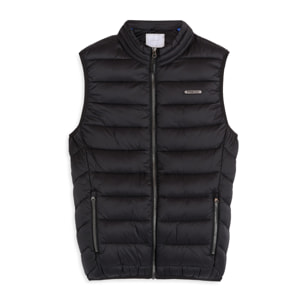 Gilet trapuntato con collo alto e zip doppio cursore