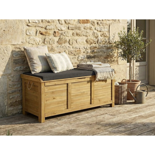 Coffre de jardin "Gana" en bois - 125 x 60 x 55 cm - Marron