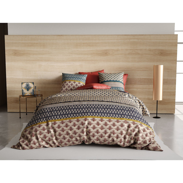 Parure Housse De Couette + 2 taies 100% coton 71fils Manille