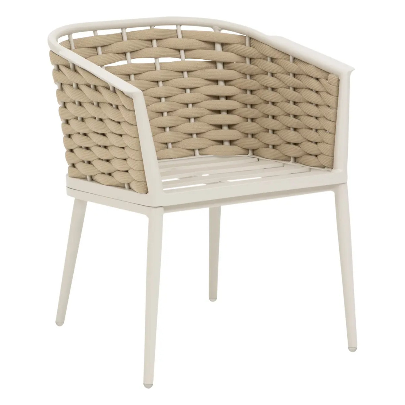 Lot de 2 fauteuils de jardin "Yconia" argile & beige aluminium et polyester