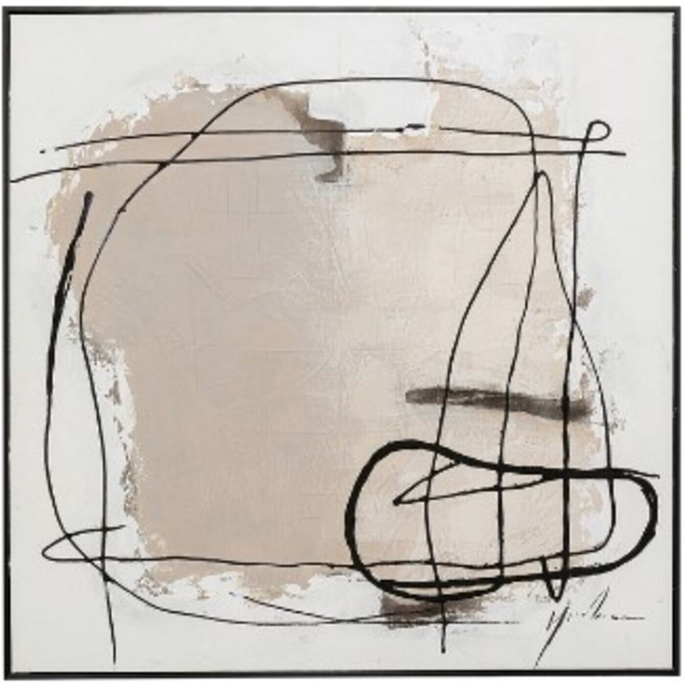 Peinture Frame Dust 55x75cm grise Kare Design