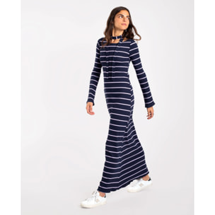 Vestido largo de punto con manga