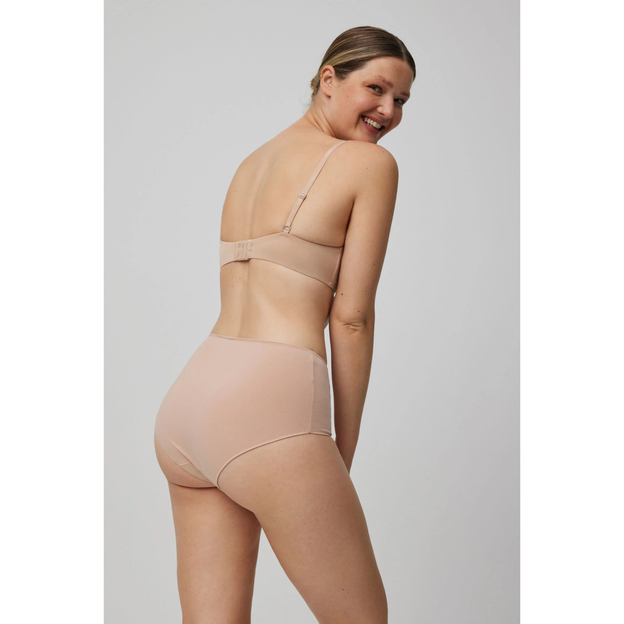 Slip intime a vita alta beige