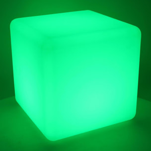 Lampada led in plastica ricaricabile multicolor quadro cm30x30h30