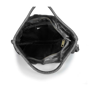 Borse Donna colore Nero-in pelle Made in Italy 35x26x5cm