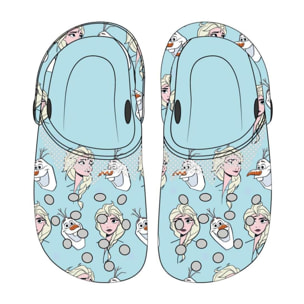 Sandali simil crocs in Eva Frozen Lei Disney Azzurro