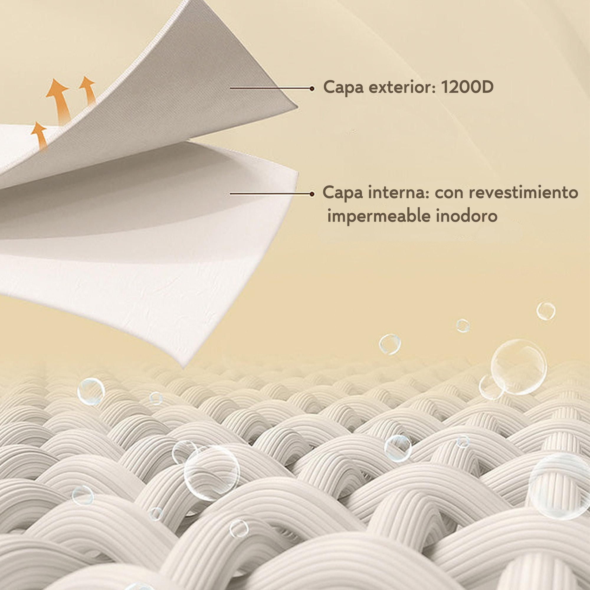 Set super de 3 cajas de almacenamiento de ropa, 24 + 66 + 100 l, plegable, en material textil