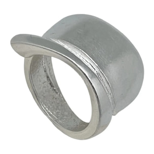 Anillo Twister en plata chapado,10µ