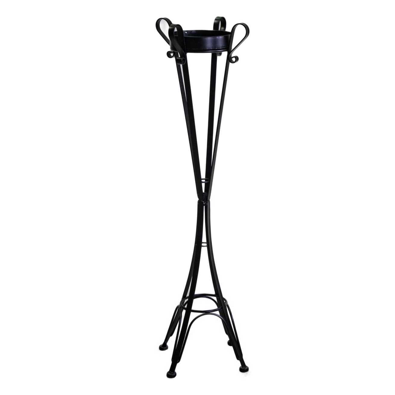 Posacenere a stelo in metallo nero cm34x34h116 da esterno