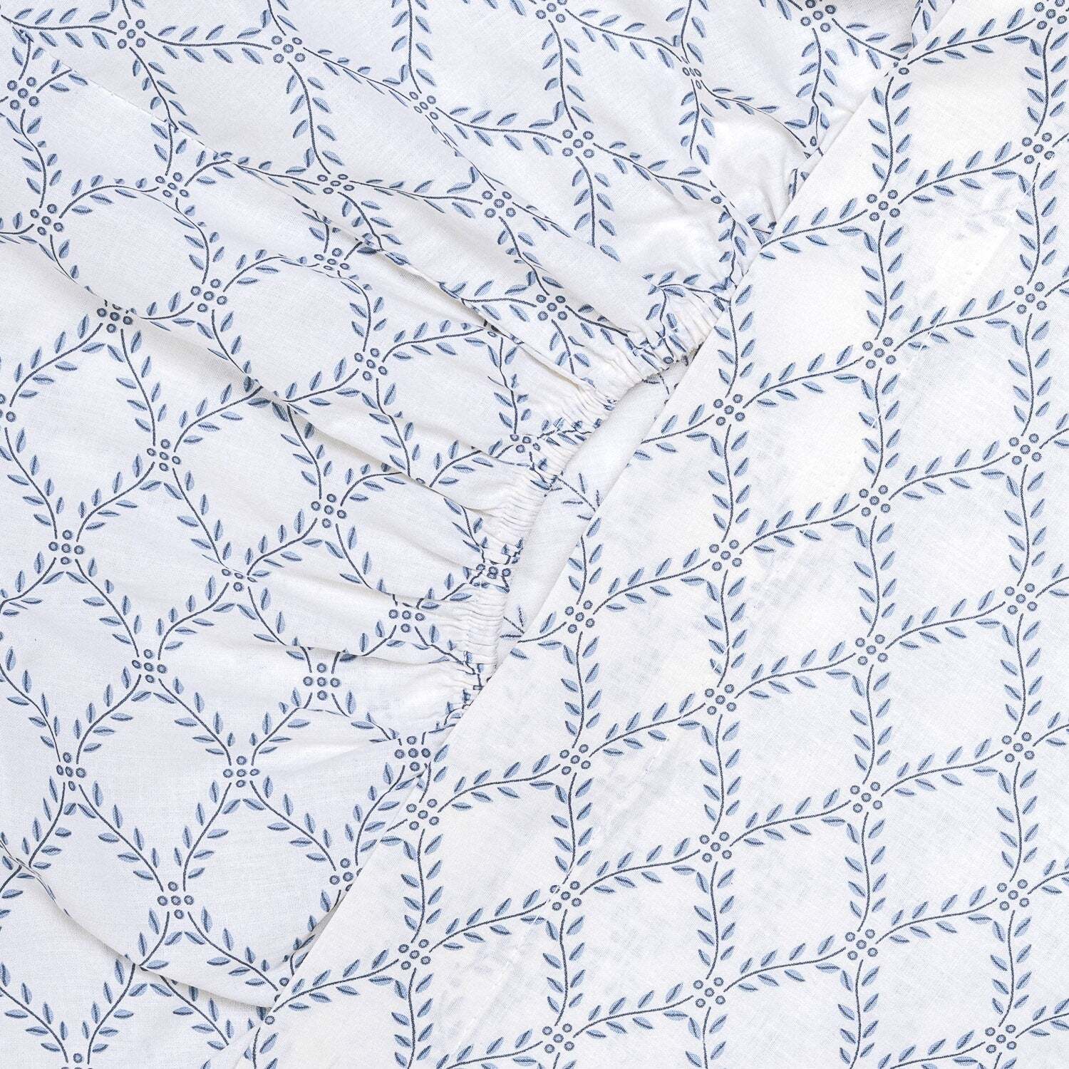 Set di lenzuola in cotone 100% picota indigo