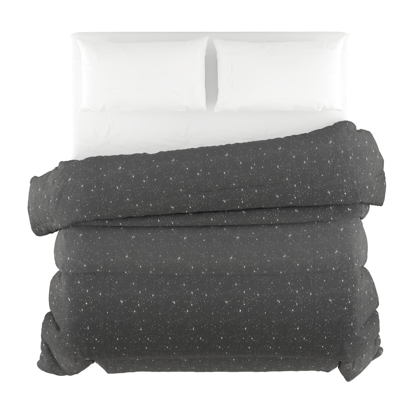 TRAPUNTA BASIC INVERNALE STAMPATA MATRIMONIALE, STARS GRIGIO