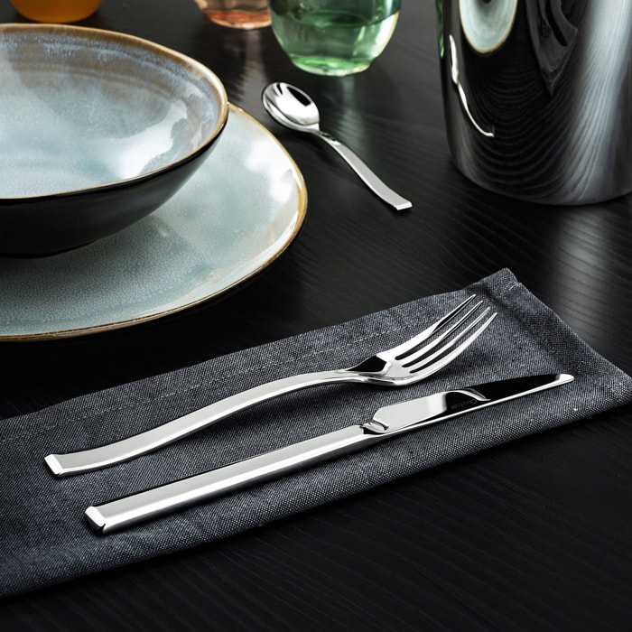 Couzon - Servizio 18 pezzi antipasto formaggio dessert Soho acciaio inox - finitura: specchio