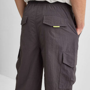 Pantalón MUNICH cargo gang streetwear de nylon antracita