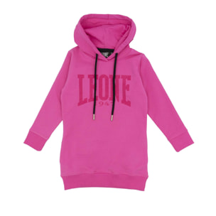 Sudadera con capucha extragrande de león rosa para niña