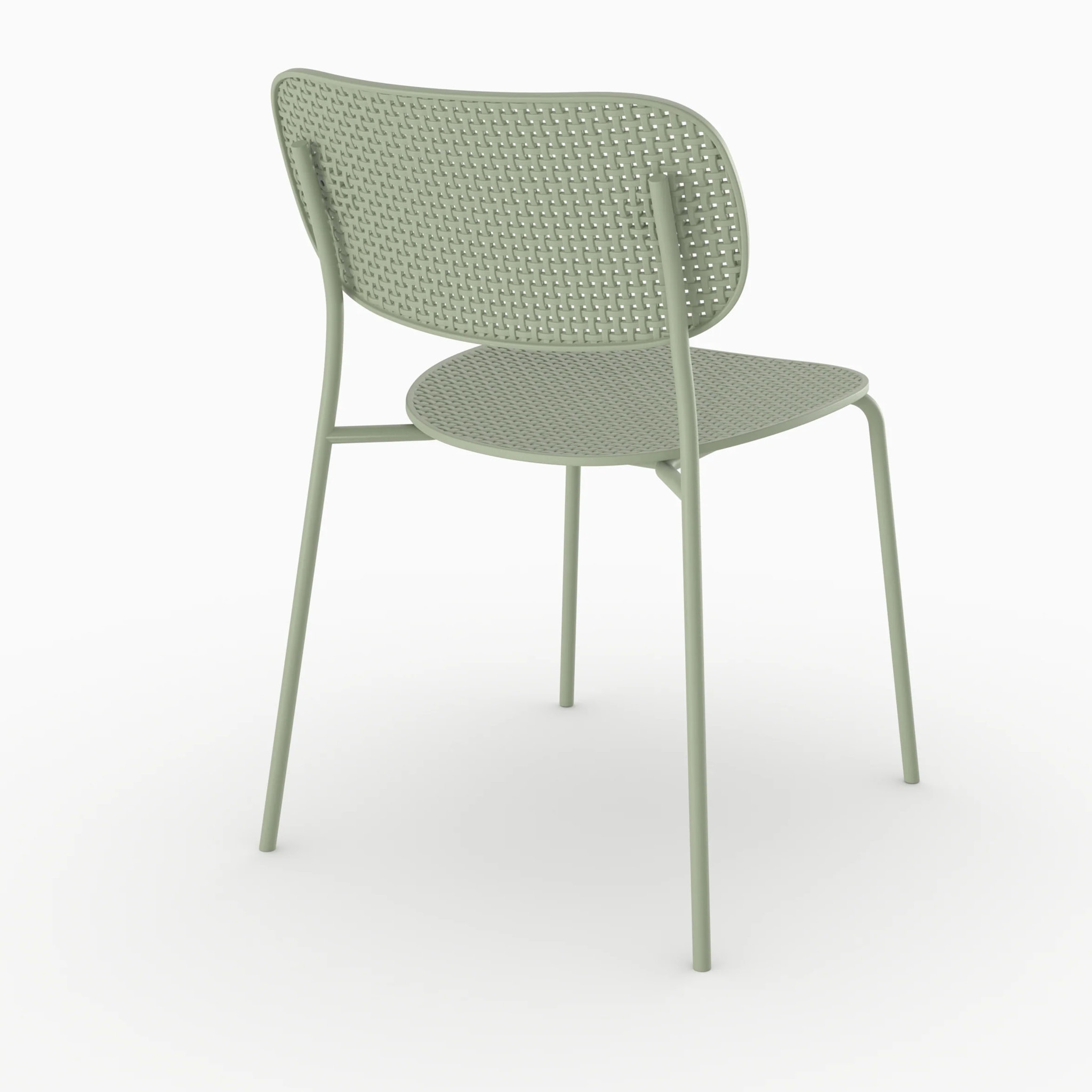 Lot de 2 chaises de jardin empilables Géa en plastique vert pastel - Géa
