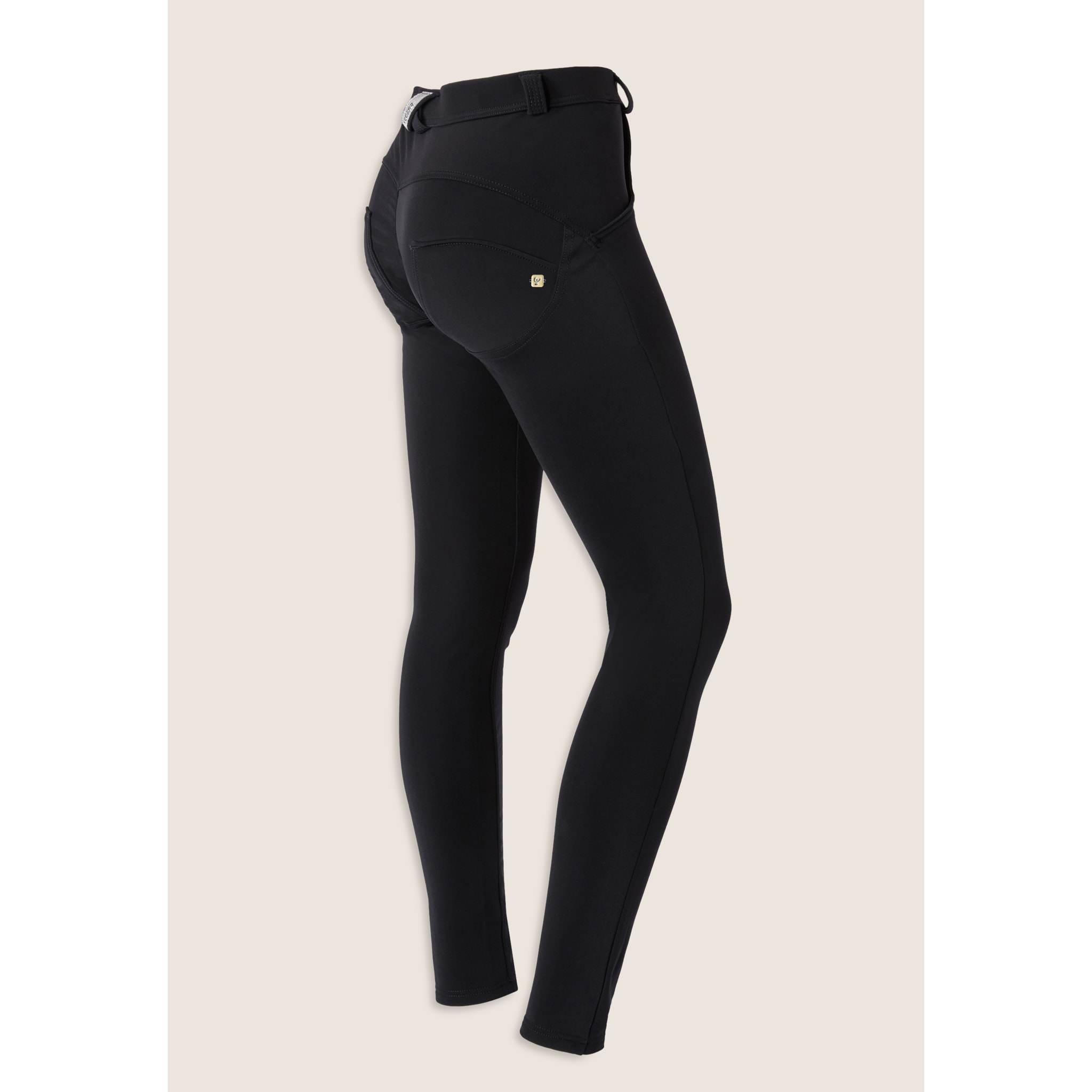 Pantaloni push up WR.UP® skinny jersey garzato vita regular