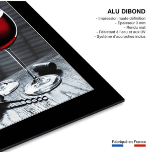 Tableau vin verres de vin rouge  Tableau alu Dibond
