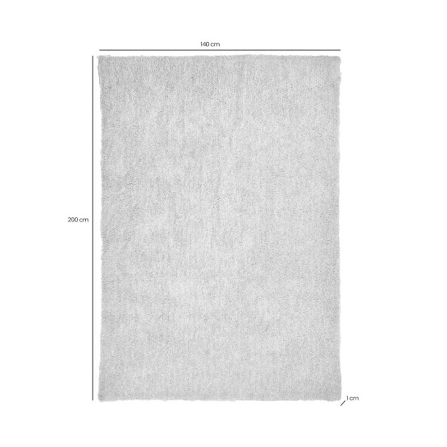 Tapis 140 x 200 cm en tissu doux à poils courts - KARA