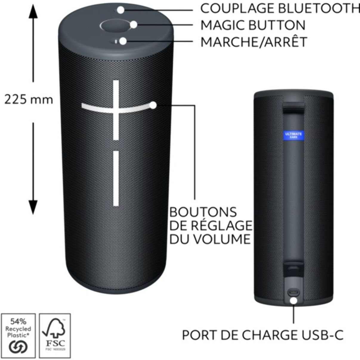 Enceinte portable ULTIMATE EARS Megaboom 4 Noir