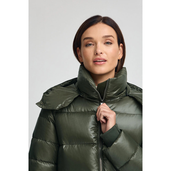 Chaqueta de plumas Olena verde con logo Polo Club