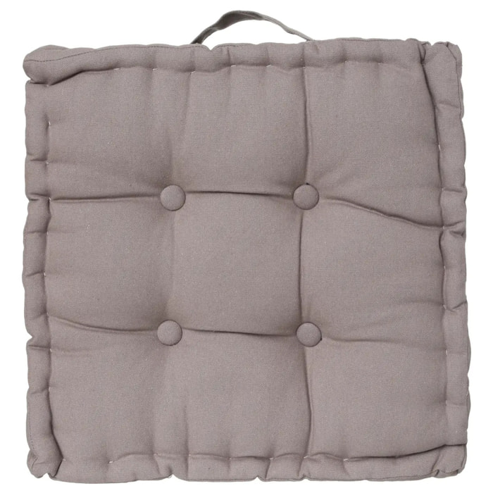 Coussin de sol gris 40x40 cm