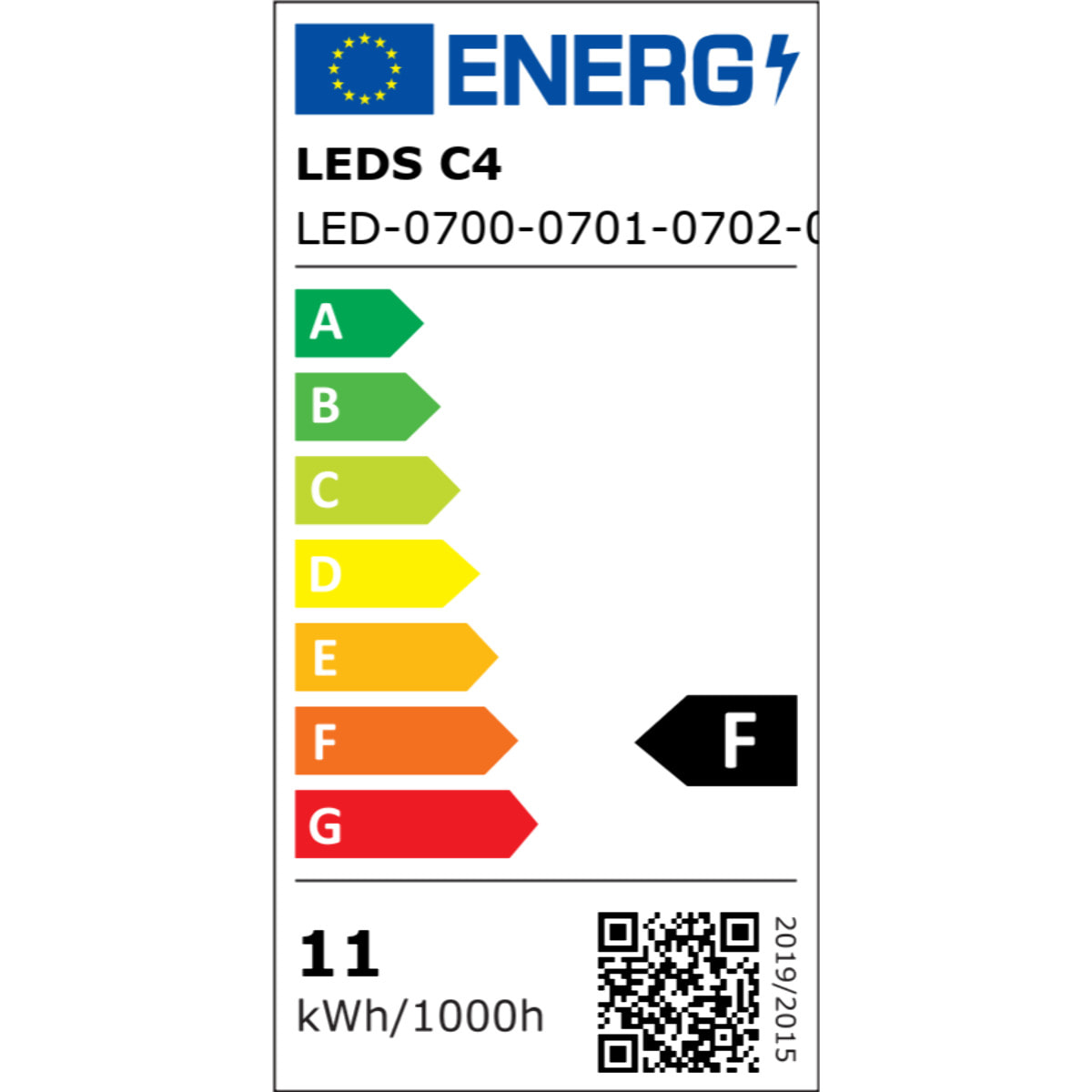 LEDS C4 Aplique Ip65 Nemesis Led 70*170Mm Led 10.5 Naw Sw 2700-3200-4000K On-Off B