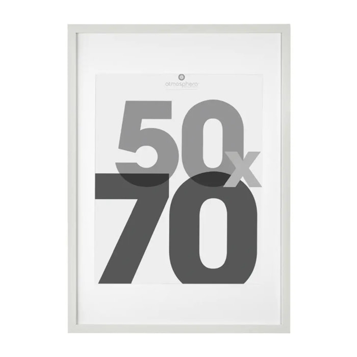 Cadre photo bois "Eva" blanc 50x70cm