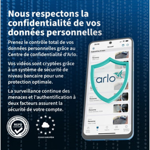 Caméra de surveillance ARLO 3 caméras ext Essential3 2K+ pan. sol