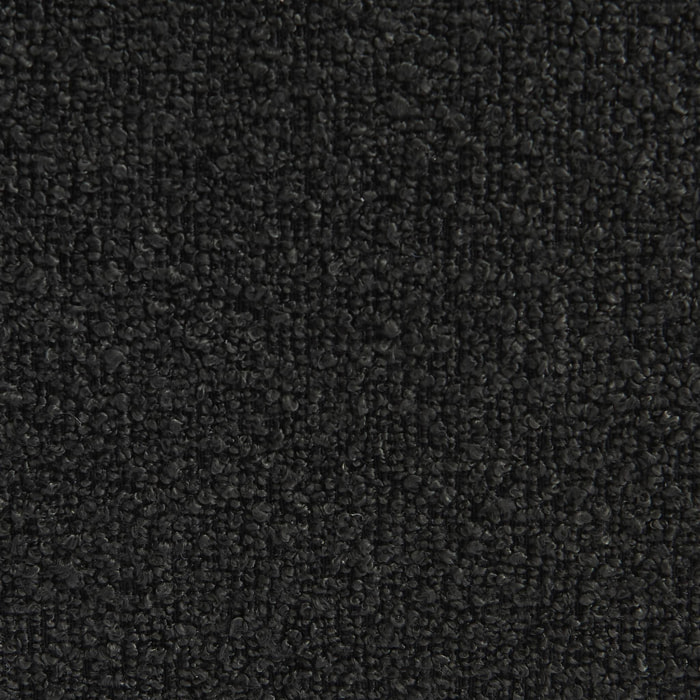 Pouf. repose-pieds pour chauffeuse 1 place Boni bouclette texturée noir L 91 x P 63 x H 40cm - Boni