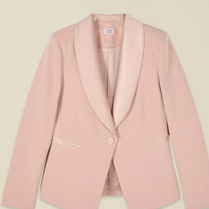 Oltre - Blazer con revers in raso - Rosa