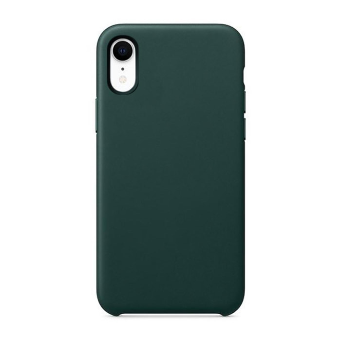 Coque iPhone Xr silicone liquide Vert forêt