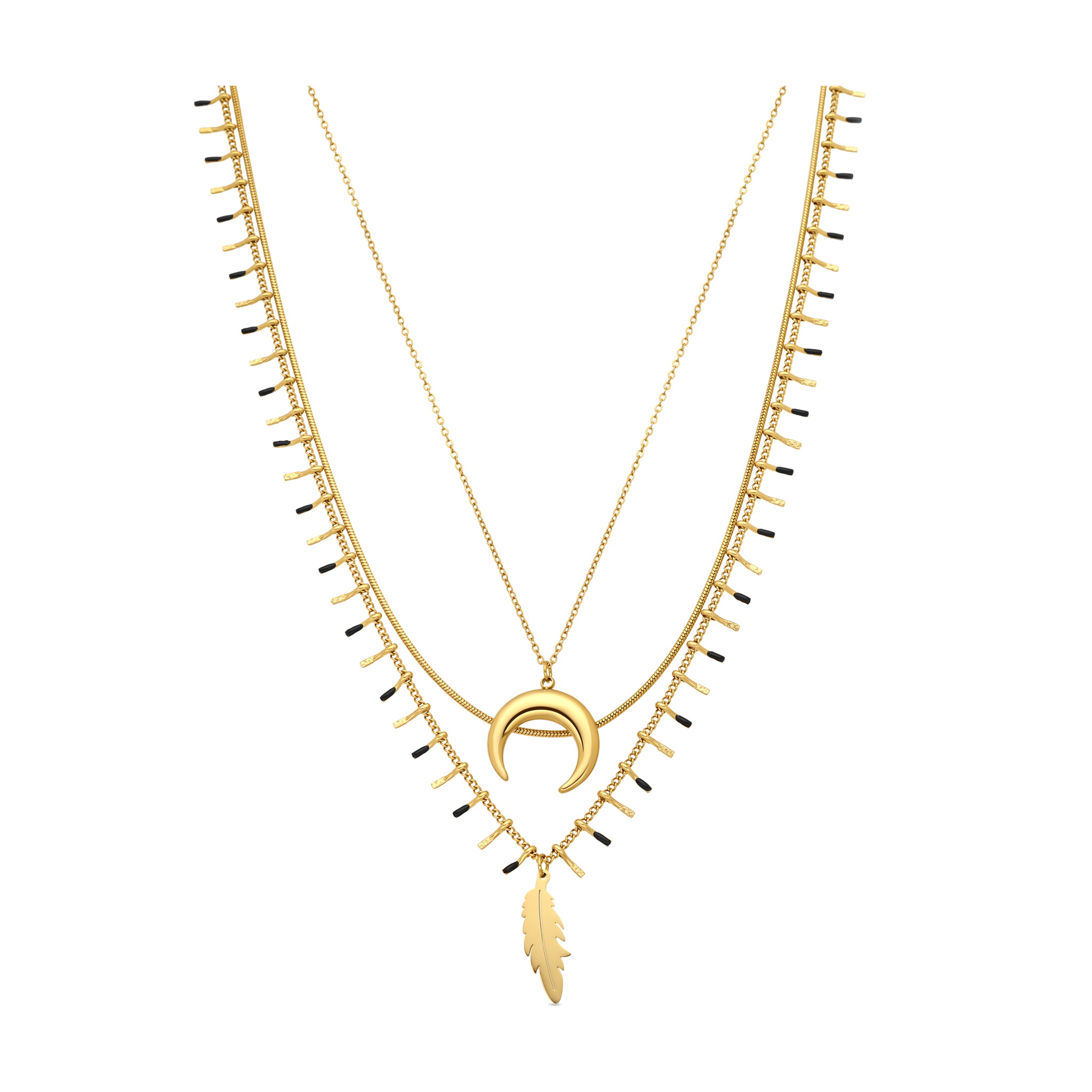 Collar Rayver acabado oro amarillo 18k