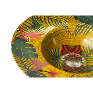 Set de 6 assiettes creuses Excelsa – Tiki, Céramique Multicolore