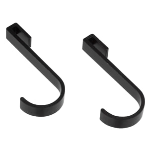 Étagère de douche rectangle stick adhésif noir "Blackalu"