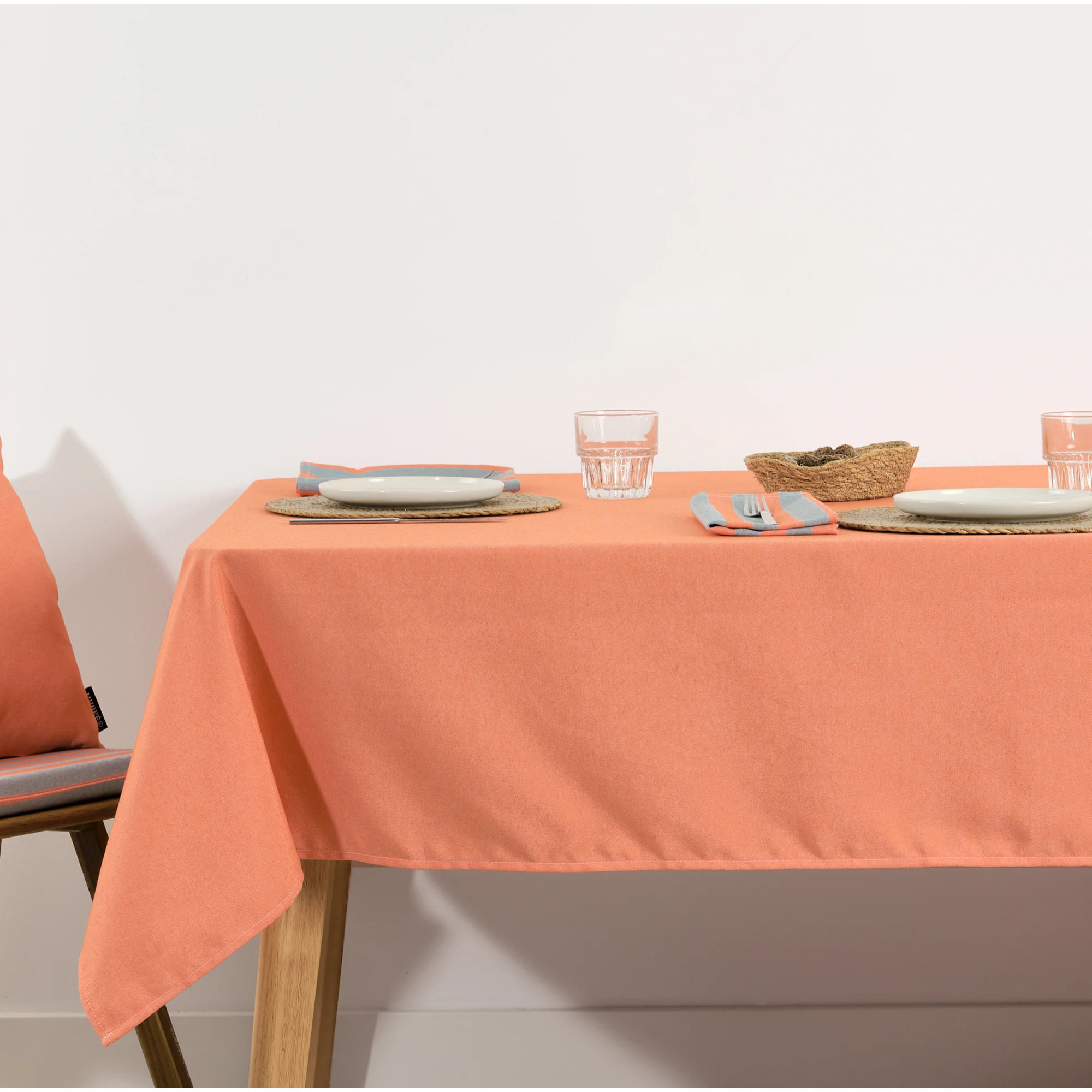 Nappe en tissu jacquard Maglia uni Orange