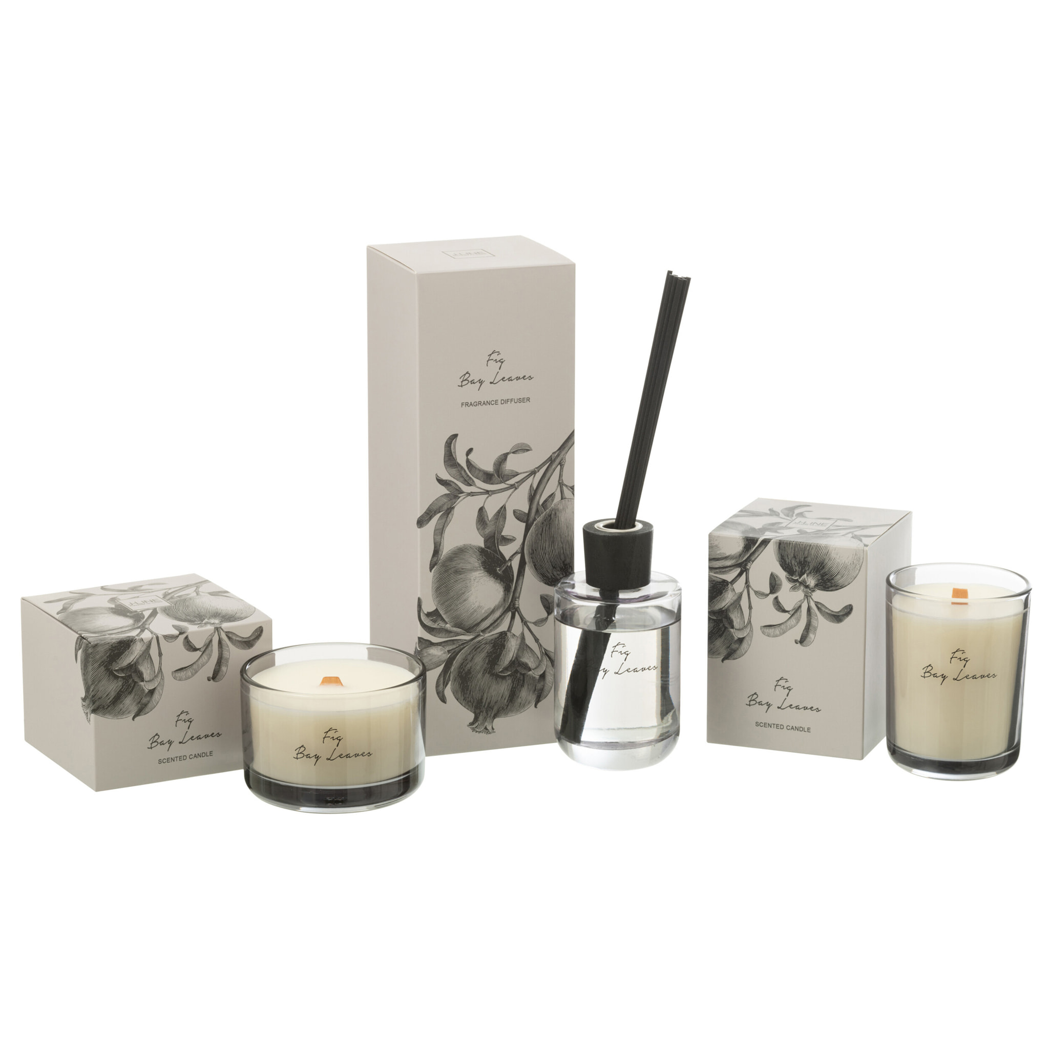 J-Line huile parfumée + bâtons Waml in the Woods Figue Baie Feuilles - 180 Ml (50620)